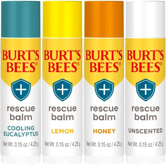 Burt's Bees Lip Balm Rescue 4 Pack